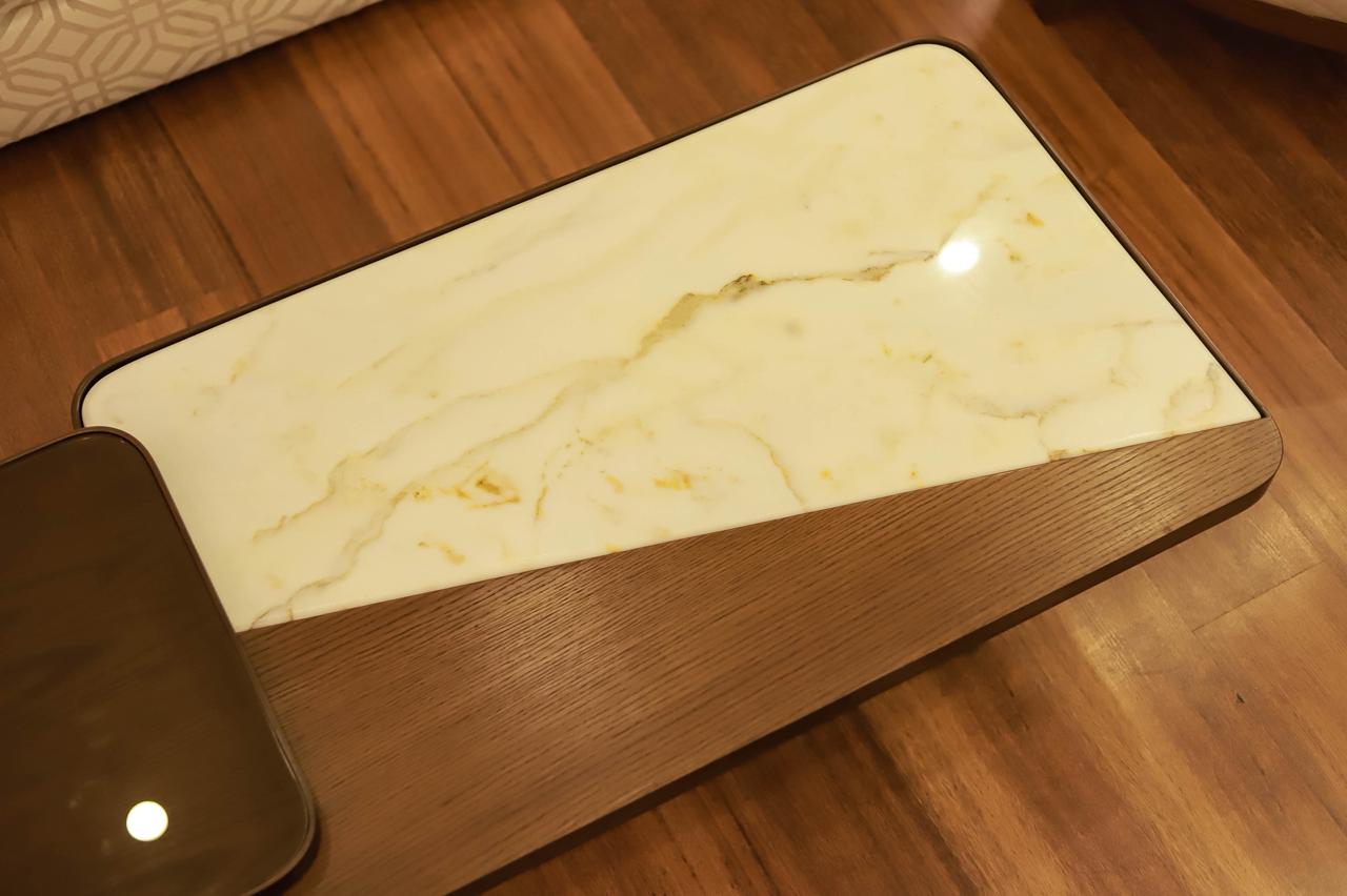WOOD & MARBLE TABLE