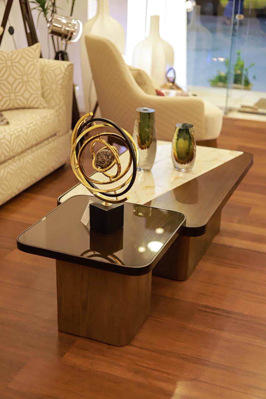 WOOD & MARBLE TABLE