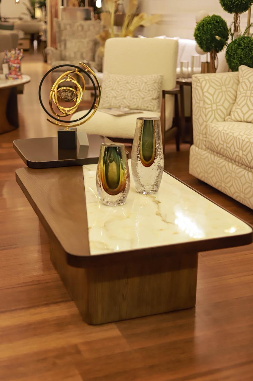WOOD & MARBLE TABLE