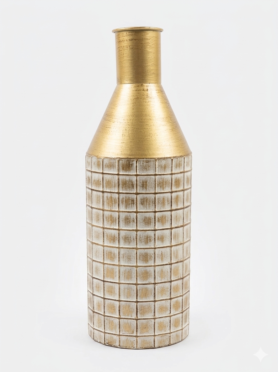 White X gold vase