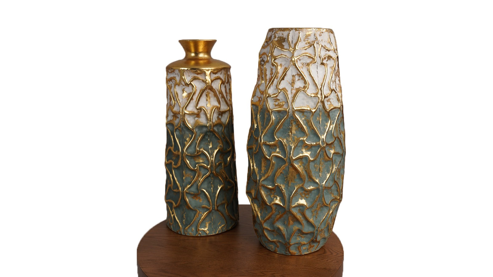 WHITE & GREEN VASES