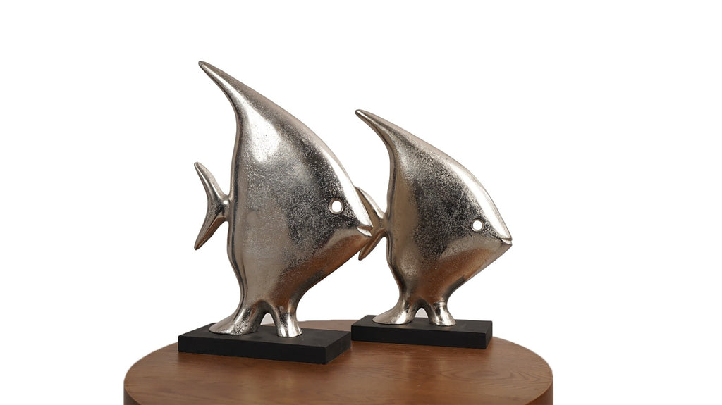SET OF 2 SILVER FISH