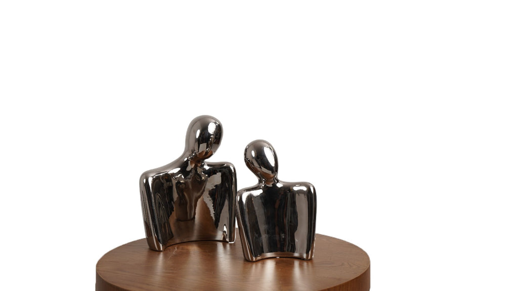 SET OF 2 SILVER FACES