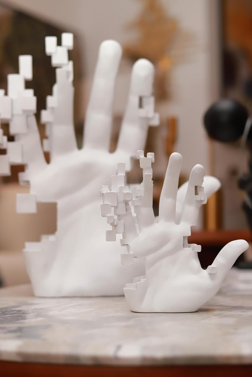 SET OF WHITE PALM OF HAND